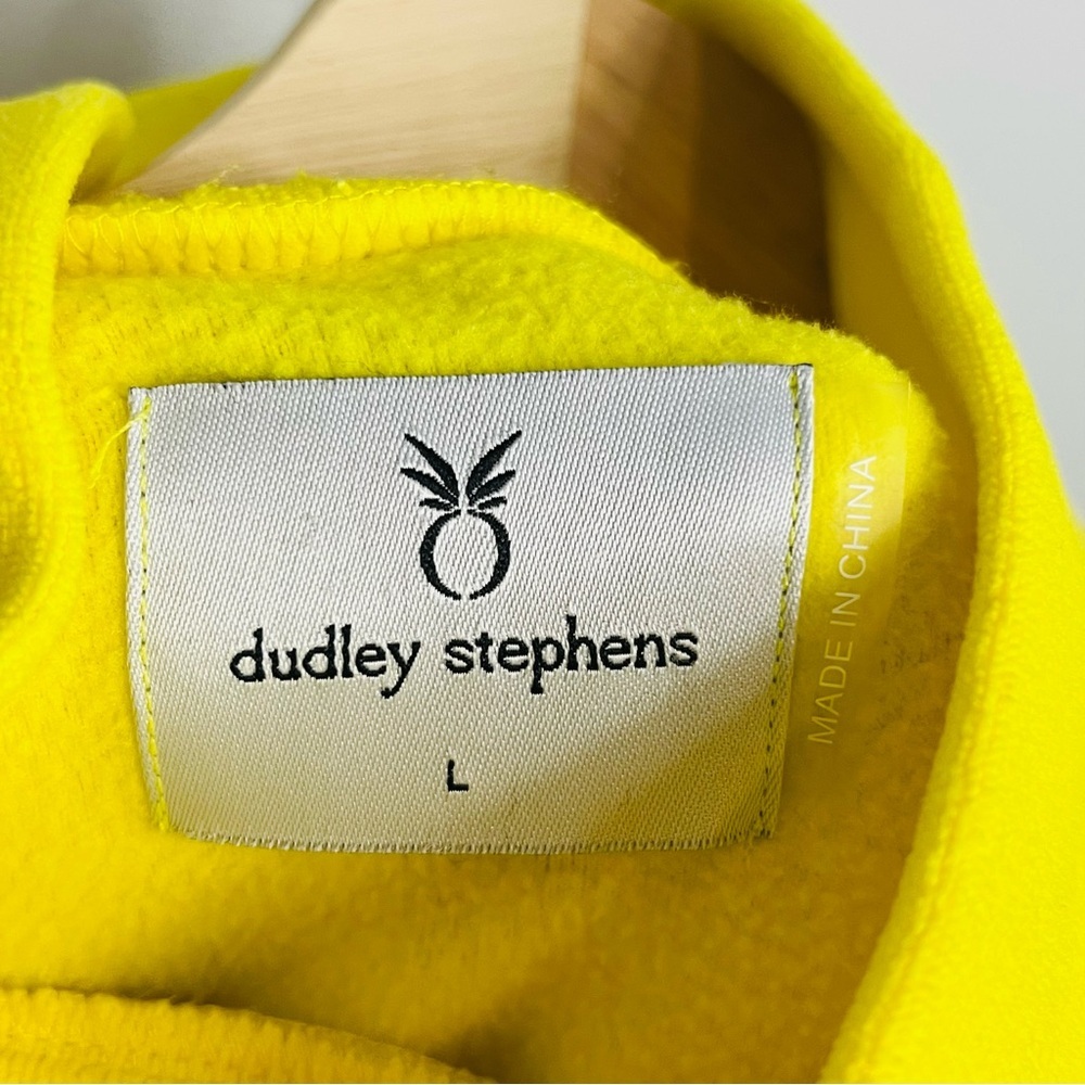 Tuckernuck Dudley Stephens Bright Yellow Cowl Neck Sweater size large and - Picture 5 of 8